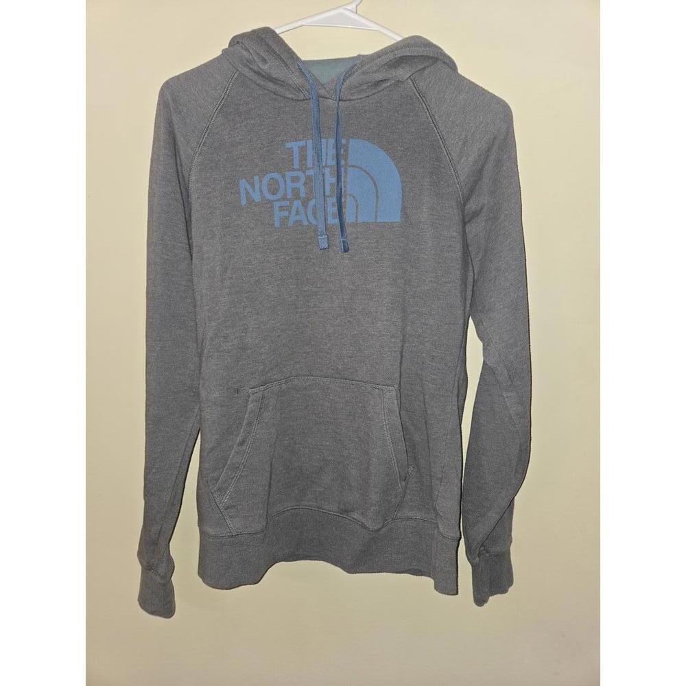 The North Face Women's Gray Hoodie with Blue Logo S/P